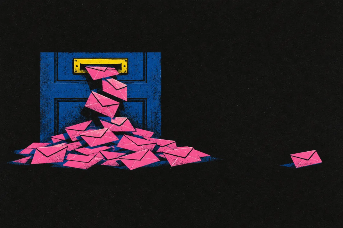 Agentic flooding: identical envelopes pour out of a mail slot